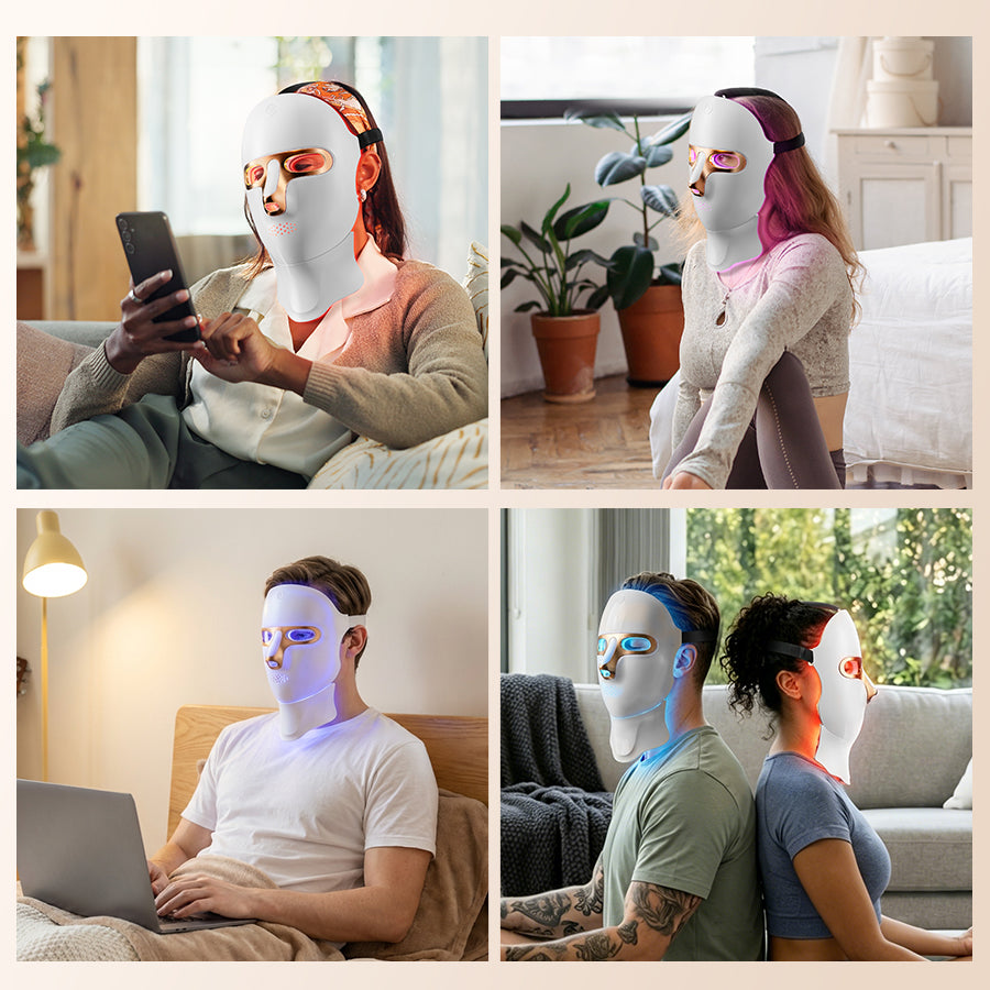 FOLOKE Cordless LED Face & Neck Mask
