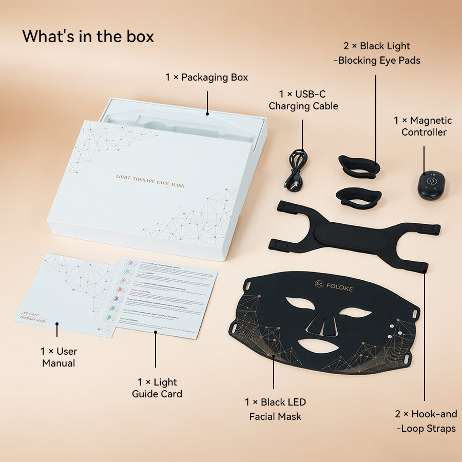 FOLOKE Magnetic LED Face Mask