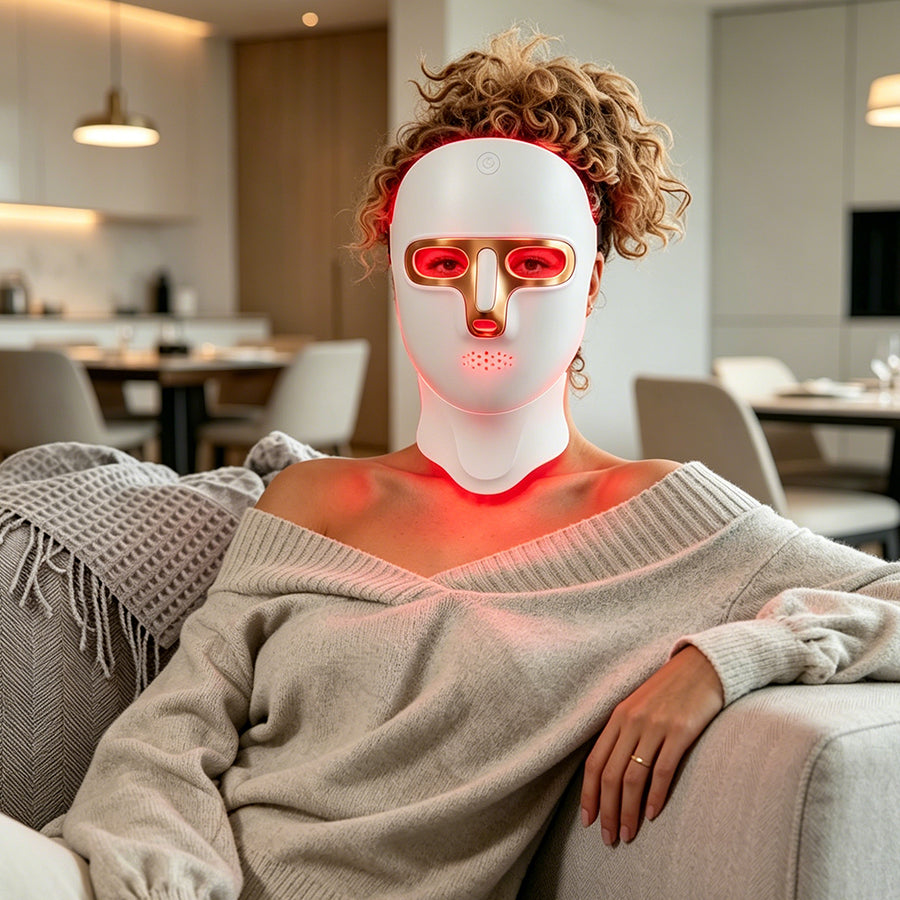 FOLOKE Cordless LED Face & Neck Mask