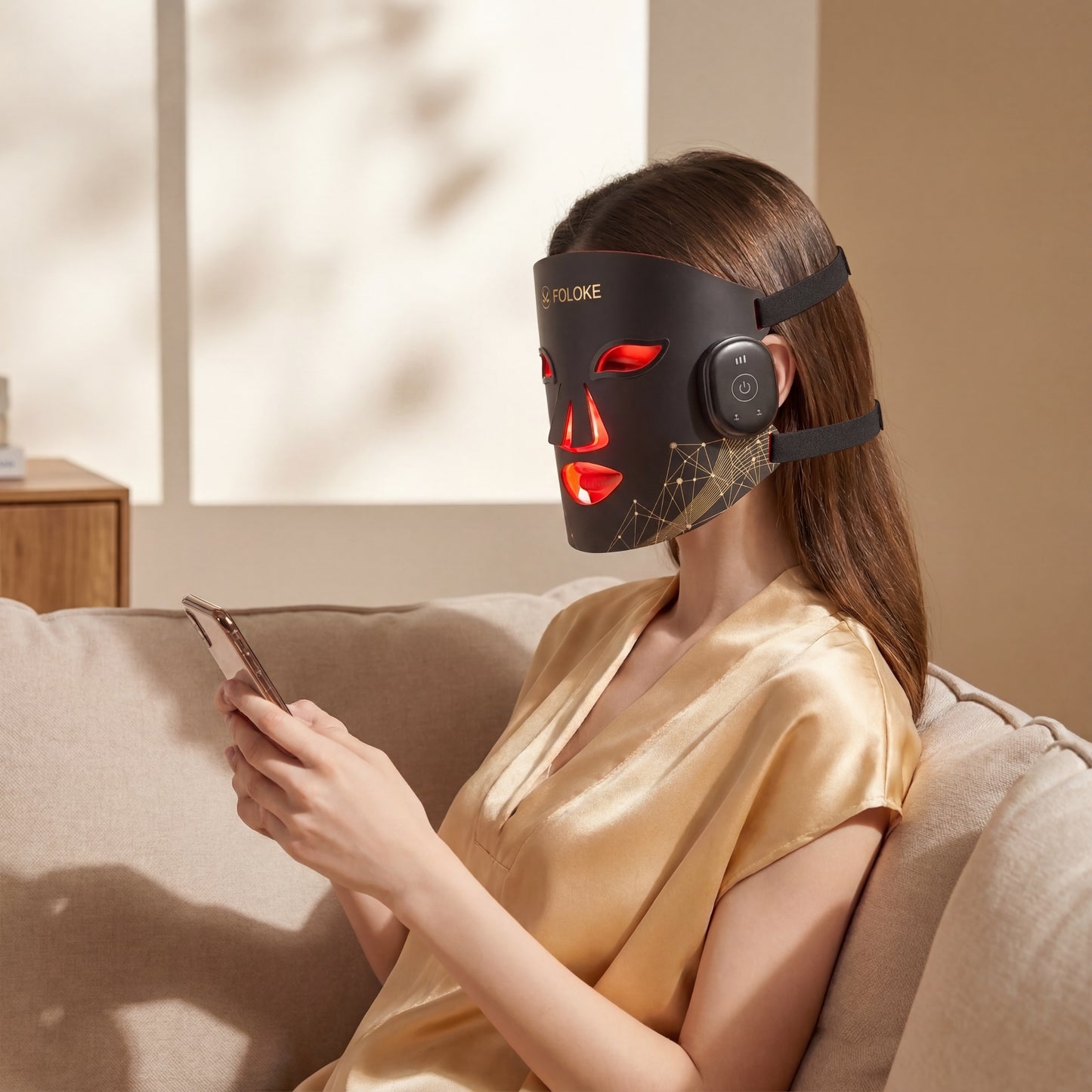 FOLOKE Magnetic LED Face Mask