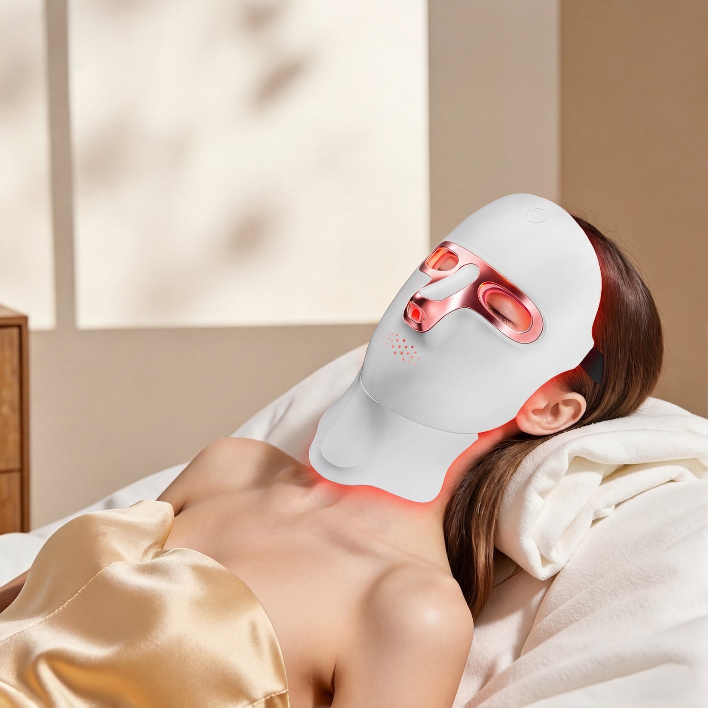 FOLOKE Cordless LED Face & Neck Mask